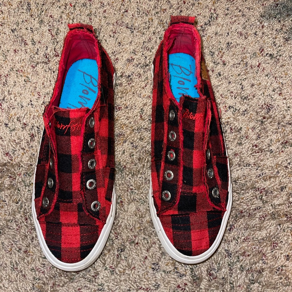 Blowfish Buffalo Plaid slip ins